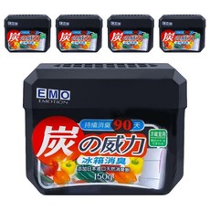 EMO 炭の威力 冰箱消臭劑, 150g, 5盒