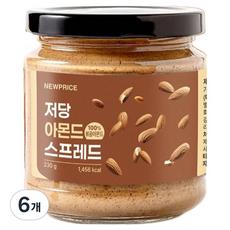 뉴프라이스 저당 아몬드 스프레드, 6개, 230g