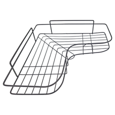 浴室轉角置物架, 黑色, 326g, 1個