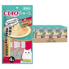 INABA CIAO 啾嚕 腎臟保健配方 肉泥, 雞肉, 56g, 12袋