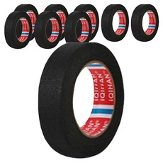 iQIHAN 達達彩色美紋膠帶 25mm x 15m, 9個, 黑色