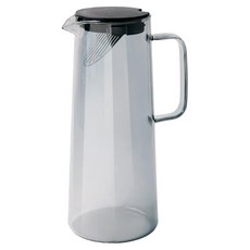 AWANA 玻璃耐熱泡茶壺, 黑色, 1.8L, 1個