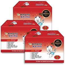아몬스 프리미엄 암컷용 기저귀, 소형, 10개입, 3개