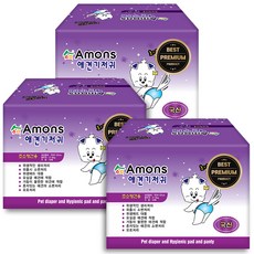아몬스 프리미엄 암컷용 기저귀, 초소형, 10개입, 3개