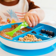 munchkin 吸盤式副食品餐盤, 隨機出貨, 單品, 1入