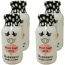 寶山鄉農會 寶山濃厚黑糖牛奶, 200ml, 4瓶