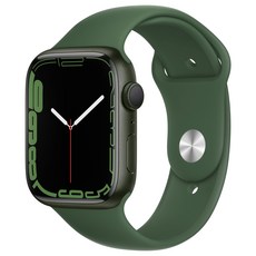 Apple 애플워치 7 GPS, 45mm, 알루미늄, 그린 / 클로버 스포츠 밴드