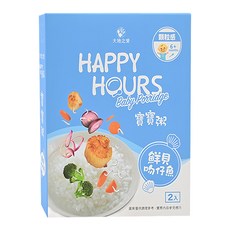 HAPPY HOURS 寶寶粥 6個月以上 2包, 鮮貝吻仔魚, 300g, 1盒
