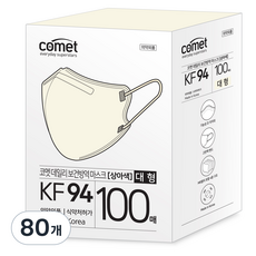 코멧 KF94 데일리 새부리형 보건방역 마스크 대형 와이드핏, 5개입, 16개, 상아색