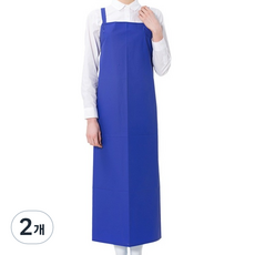 Yekyung 聚氨酯 H型 霧面 防水圍裙 大號, 2個, 深藍色(PO-0532)