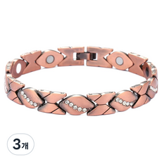 퍼스트리버 깔끔한 건강팔찌 브론즈 검붉은 흰점, 3개