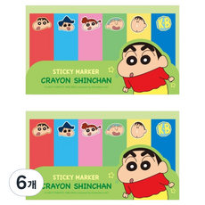 짱구 스티키 마커, 초록, 180매, 6개