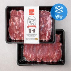 하이포크 국내산 돼지고기 뽈살 구이용 (냉동), 300g, 2개