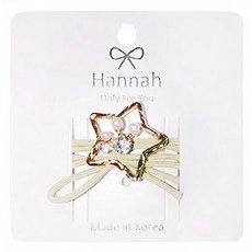 韓國 Hannah 正韓造型髮束 簍空星星黃SY12495, 簍空星星黃, 1件