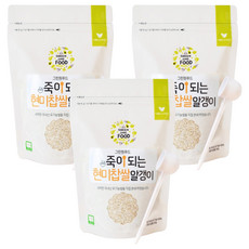 그린원푸드 죽이되는 현미찹쌀알갱이 이유식용쌀, 3개, 250g