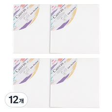 유니아트 캔버스 천 액자 사각 20 x 20 cm, 12개, 5호 12개, 5호