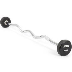 아리프 12각 우레탄 고정 바벨 직선바, 10kg, 블랙, 1개