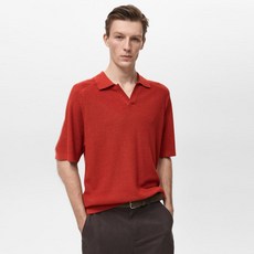 MANGO 男款 LINO POLO衫 87047897