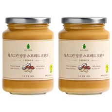 NUTS GREEN 粗粒花生醬, 2罐, 480g