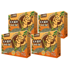 CAT'S JOY 喜樂貓 凝結型松木貓砂, 竹炭, 7L, 天然除臭抗菌, 99.5%無粉塵, 可沖馬桶, 4盒