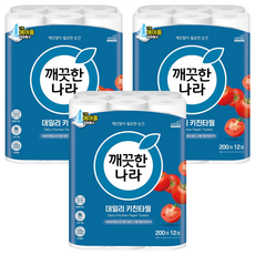 KleanNara 可綠納樂 每日廚房紙巾 12個裝, 200張, 3個