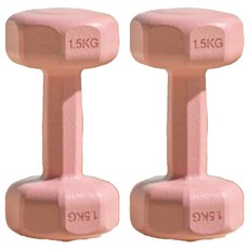 體育健身03 女士小啞鈴 18 x 9 x 10cm 櫻花粉, 1kg, 2個