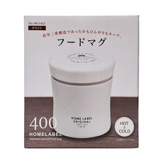 PEARL LIFE 珍珠金屬 保溫/保冷便當罐 HB-5453, 白色, 400ml, 1個