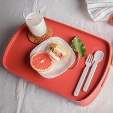 Nineware 簡約雙面托盤, 深橘色, 1個