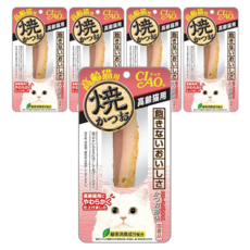 INABA 高齡貓 宗田鰹燒魚柳條 YK-22, 柴魚片風味, 18g, 5包