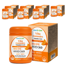 뉴트리디데이 비타구미 비타민 C & D, 180g, 8개