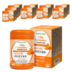 Nutri D-DAY 維他命C&D軟糖, 180g, 10罐