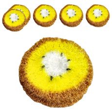 MasterClean 韓風手編洗碗巾, 奇異果黃色, 3個, 2包