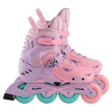 SUCCESS 成功 兒童初階直排輪 附粉色鞋袋, 粉色, 1雙