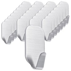 HiLO 3M 強力黏著不鏽鋼掛鉤架, 單一顏色, 60個