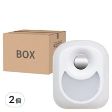 明沛 LED 90度旋轉自動光感小夜燈 黃光, 2個