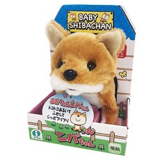 IWAYA 甜甜屋 柴犬 Baby Shibachan 電動玩具, 1個, Brown, 13cm