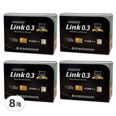 에스디바이오센서 스탠다드 링크 0.3 혈당시험지, 50개입, 8개