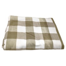 星紅織品 日系大格子蓬鬆棉圈 紗布雙材質純棉浴巾, 咖啡色, 1條