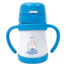 PLUS PERFECT 理想 極緻316兒童真空杯, 粉藍色, 220ml, 1個