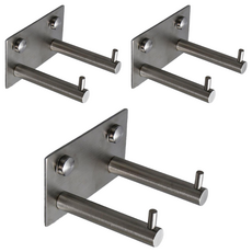 Iwooa 強力黏貼飯店式304不鏽鋼吹風機置物架, 3個, 單色