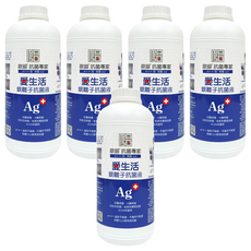 AII-in 歐銀 銀離子抗菌液補充瓶 淡香, 1L, 5瓶