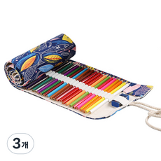 알로데 캔버스 리드 커튼 색연필 파우치 72색 82 x 20 cm, 04 물고기, 3개