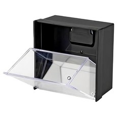 inomata 磁吸壁掛式斜取收納盒 方形 磁鐵小物收納, 黑, 1個