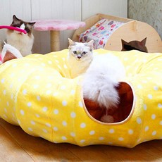 PET CHOICE 貓咪隧道墊, 黃色, 一個
