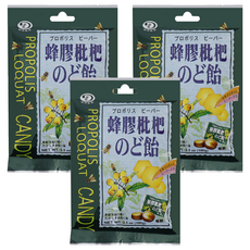 綠得製菓 蜂膠枇杷喉糖, 100g, 3盒