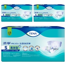TENA 添寧 PROskin 全透氣紙尿褲 長效型, S, 30片, 3包