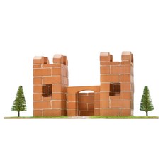 teifoc DIY益智磚塊建築玩具 120塊磚頭 培養兒童創造力與專注能力, TEI55 (小城堡), 1組