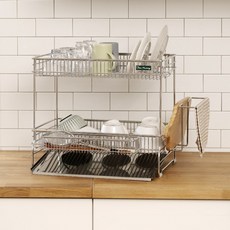 Stenfactory 韓國製Cosmo正面型餐具瀝水架 2層, 單一顏色