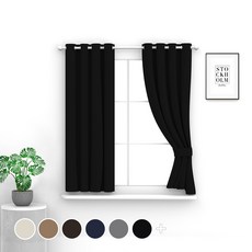 라이프서치 홈 단열 아일렛 암막커튼 작은 창문용