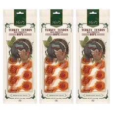 Herz 赫緻 火雞筋雞肉8字骨 狗零食 S, 3個, 72g, 火雞